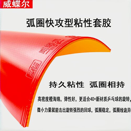正品速狂3乒乓球胶皮球拍套胶反胶粘性普狂3省狂3蓝海绵国套弧圈 - 图1