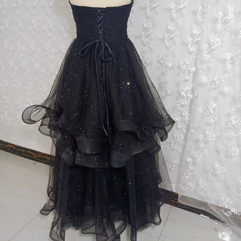 黑色裙女高端轻奢小众生日成人婚纱 碧颜礼服/晚装