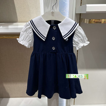 Clearance Spring and Autumn Wai Ni Bear Girls Long Sleeve Dress Cotton Casual Shirt ເຄື່ອງນຸ່ງເດັກນ້ອຍແບບຍາວ