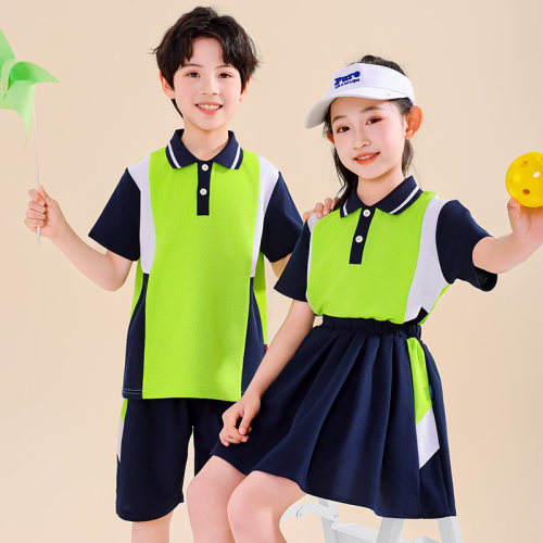 小学生校服夏季短袖长裤套装幼儿园园服儿童班服运动会开幕式服装 - 图1