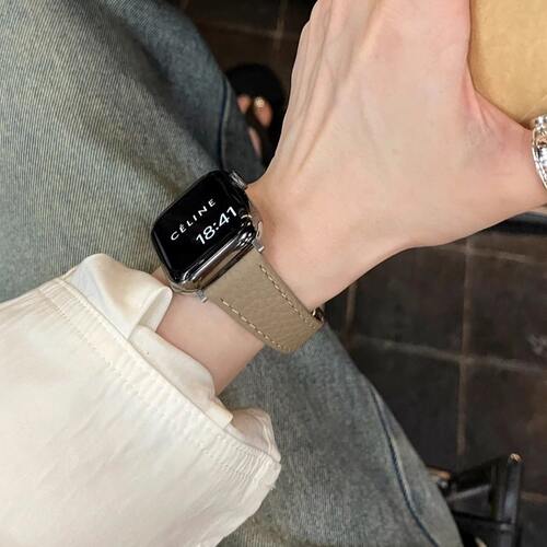 磁吸荔枝纹皮质表带适用applewatch45S10iwatchS11小米89pro红米6 - 图2