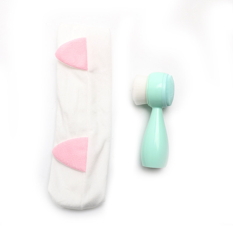 洗脸刷束发带套装洁面刷神器硅胶双面软毛手动洁面仪深层清洁毛孔,淘宝优惠券,粉丝福利购,淘宝优惠卷