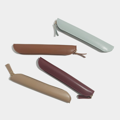 纯色PU迷你容量电容笔数码触控笔保护套小巧可爱钢笔胰岛素笔笔盒 - 图0