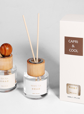 车载香薰汽车家居两用香薰藤条香熏雪松持久精油摆件礼物车用