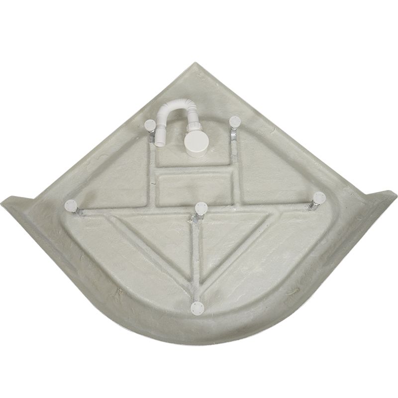Fan-shaped shower room low basin base waterproof water-isolating partition shower curtain bathroom waterproof long arc deodorant and anti-blocking