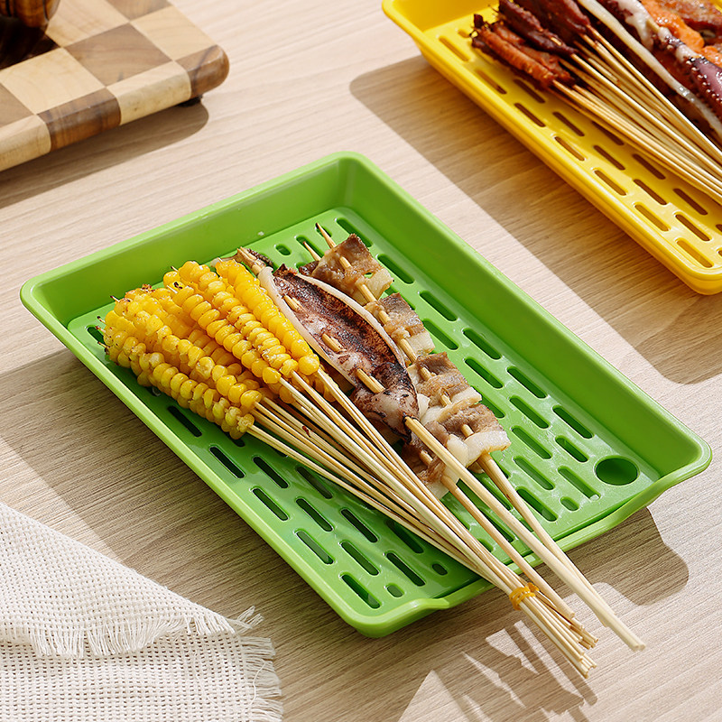 沥水烧烤托盘商用摆菜品盘烧烤店网格滤水筛子串串香展示盘子垫子,淘宝优惠券,粉丝福利购,淘宝优惠卷