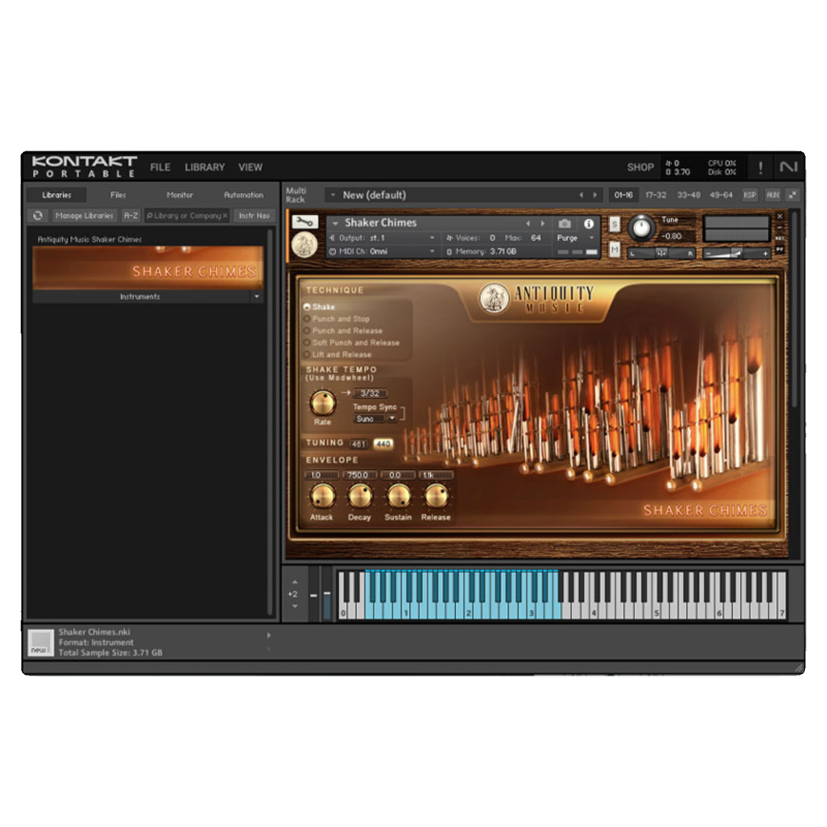 新颖独特编钟音源Antiquity Music Shaker Chimes风琴铃声kontakt - 图0