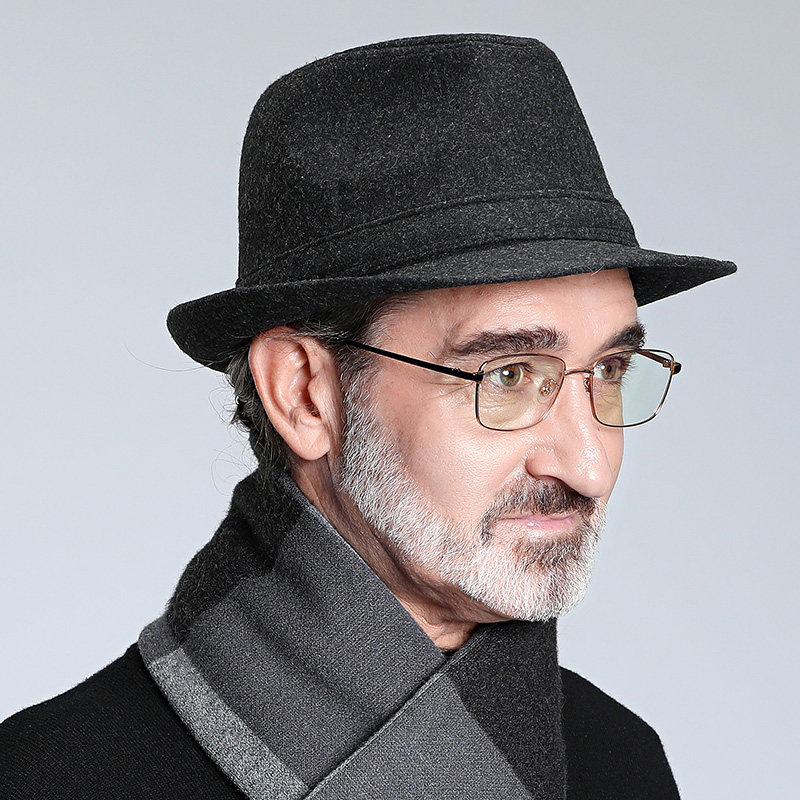 中老年人帽子男春秋羊毛呢爸爸男士保暖秋冬爵士帽老人帽爷爷礼帽,淘宝优惠券,粉丝福利购,淘宝优惠卷