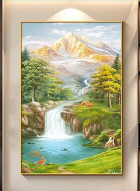 丰收挂画靠山风景装饰画玄关壁画