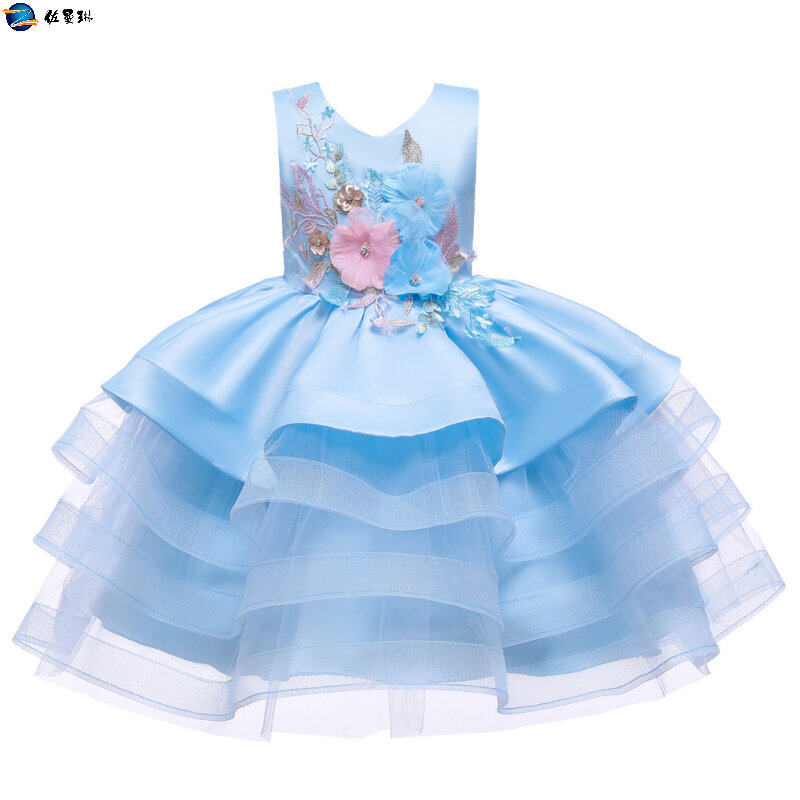 儿童婚纱校园大合唱主持女童公主裙 佐曼琳连衣裙