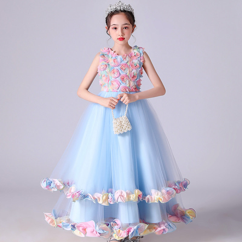 女童长裙春夏新款网纱蓬蓬公主裙 佐曼琳连衣裙