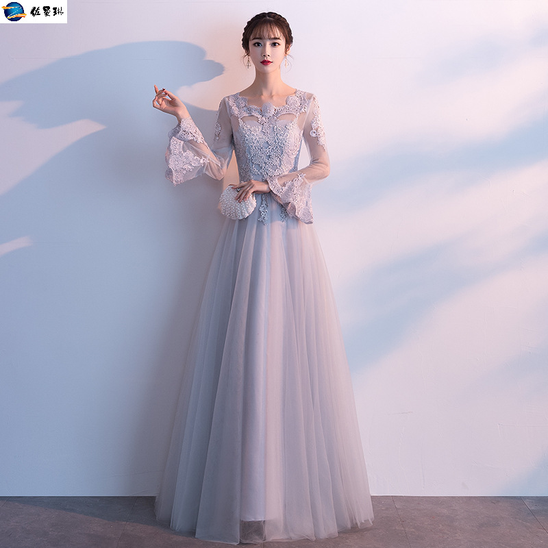 声乐考试礼服女学生音乐艺考钢琴美声独唱播音主持表演奏古筝伴娘 - 图1
