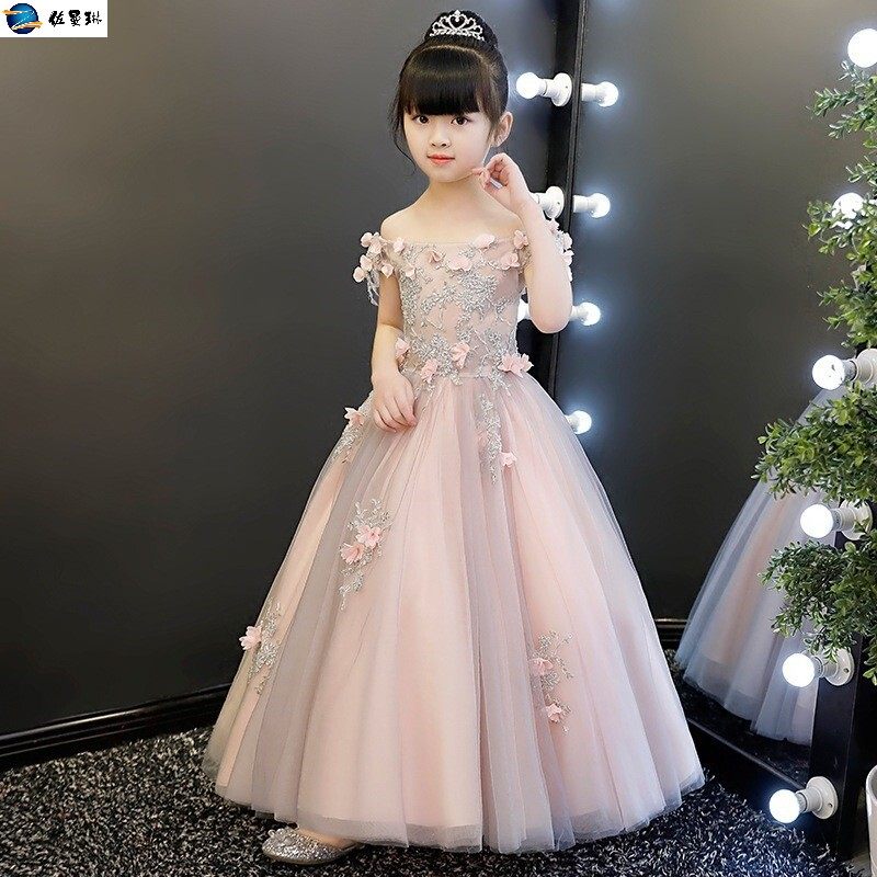 女童优雅礼服裙儿童婚纱生日公主裙 佐曼琳连衣裙
