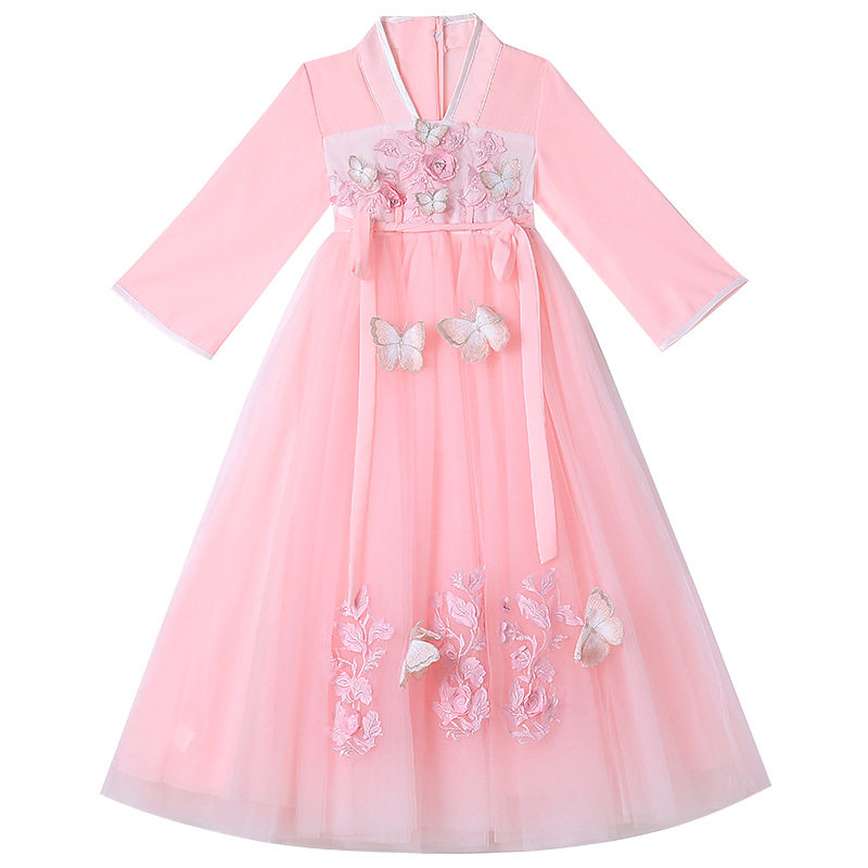 女童汉服连衣裙春装15中大童公主裙 佐曼琳连衣裙