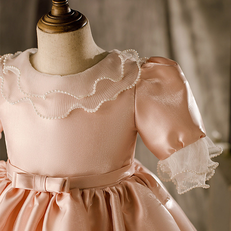 公主裙蓬蓬裙花童粉红色婚纱演出服 佐曼琳连衣裙
