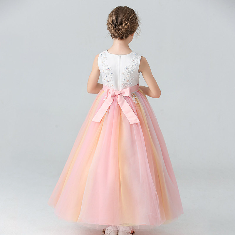 2021儿童长款婚纱礼服裙蓬蓬演出服 佐曼琳连衣裙