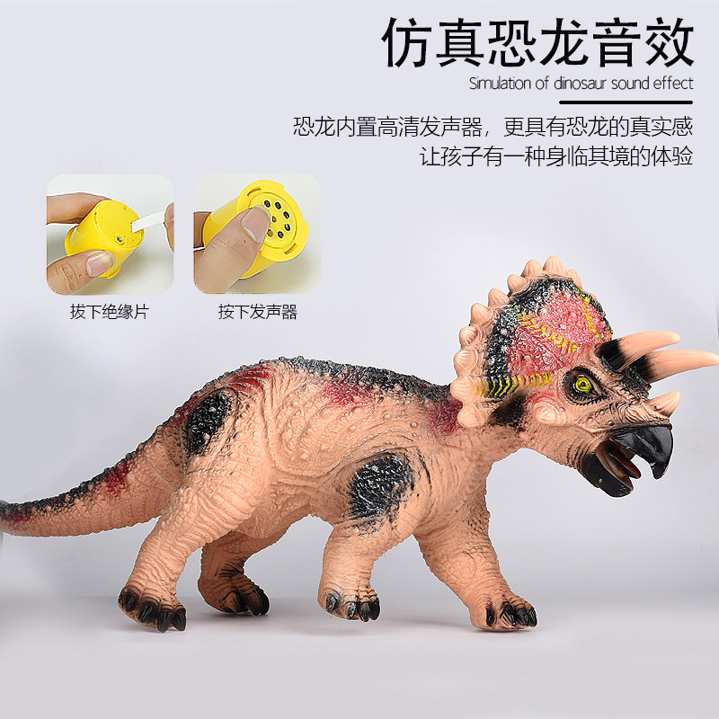 儿童恐龙玩具套装益智仿真动物模型恐龙玩具霸王龙软胶玩具 - 图1