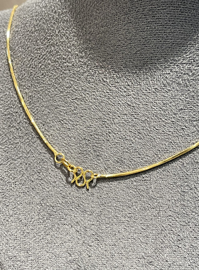 主播自留小众古法沙金立体经典细蛇骨项链颈链~长约45cm