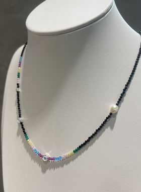 古丽S925纯银黑色尖晶石