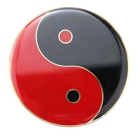 8CM黄铜黑白黑绿红绿红黑黄黑兰红蓝黑蓝绿双色太极八卦补角牌 - 图3