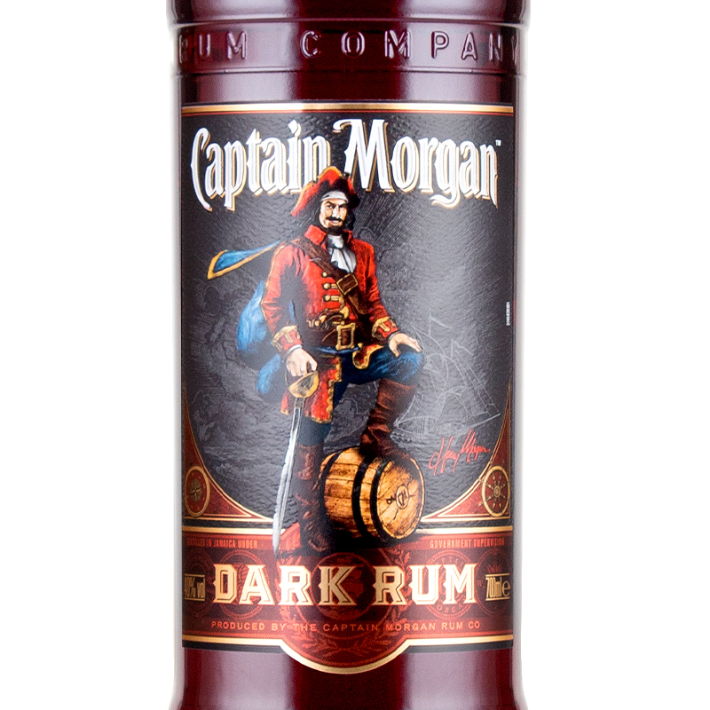 洋酒摩根船长黑标朗姆酒 CAPTAIN MORGAN摩根船长摩根黑朗姆-图0