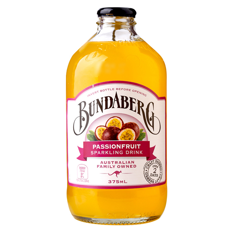 澳洲进口Bundaberg宾得宝百香果碳酸饮料汽水饮品375m*6瓶_虎窝淘
