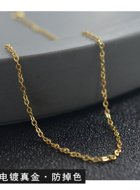 彩银项链通体S925正品女玫瑰金