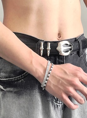 钛钢满钻锆石网球手链