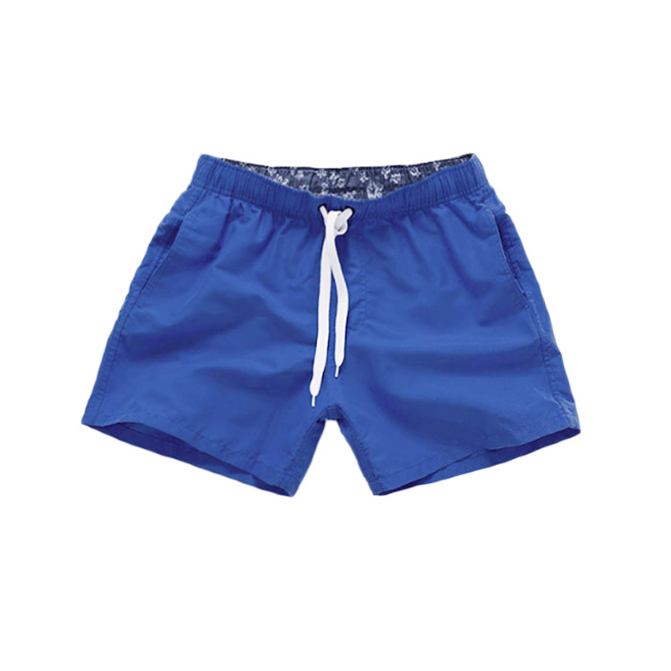 Men's Solid Color Loose Three-point Beach Shorts, Casual Sho - 图2