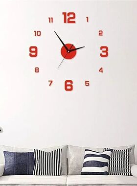DIY Wall Clock for Home Office 40cm Frameless Modern 3D Wall