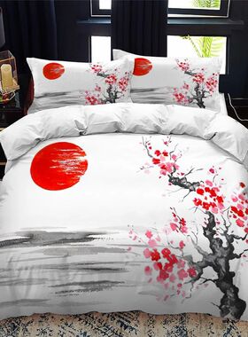 Japanese-Style Duvet ver Set King Queen Full Size Ukiyo-e Th