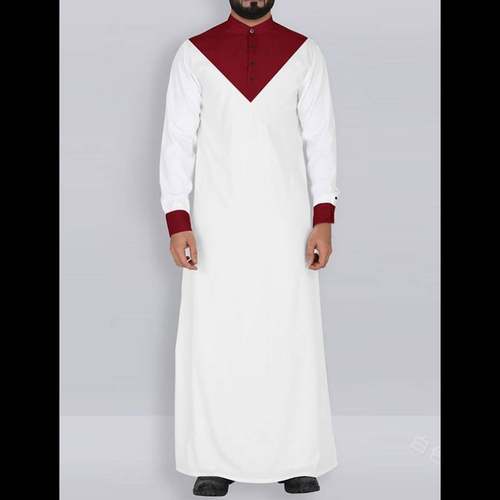 Casual Men's National Costume Stand Collar Long Sleeve Butto - 图1