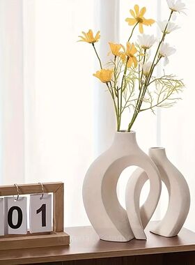 2pc ceramic vase works of art, living room bedroom study caf