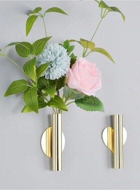 Metal Wall Hunging Vase Modern Creativity Stainless Steel Wa