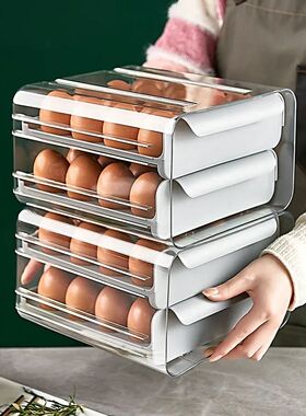Household refrigerator kitchen egg box transparent drawer ty