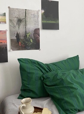 ins Stripes Series 100% Cotton Bedding Quilt ver Set with Pi