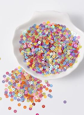 3mm 4mm 5mm 6mm Flat Round PVC Loose Sequins Paillette Sewin