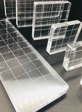 7pc Multi-size Stamps Acrylic Pad Block Accessories Clear Tr