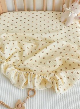 Cotton Gauze Baby Fitted Sheet 60x120/70x130CM Printed Matre