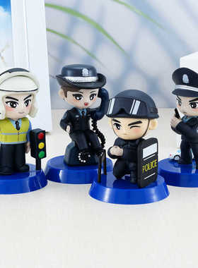 警察公仔交警手办盲盒祥思恋