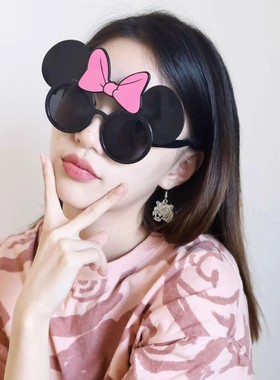 可爱蝴蝶结米妮墨镜生日派对眼镜