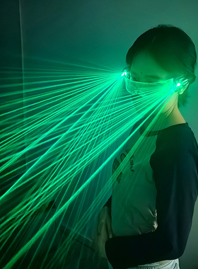 激光镭射眼镜酒吧蹦迪发光眼镜潮