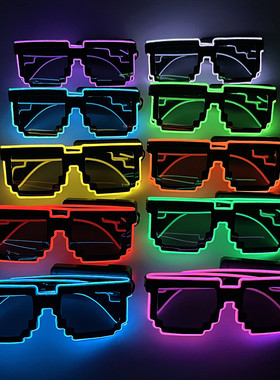 LED儿童发光眼镜舞台表演墨镜潮