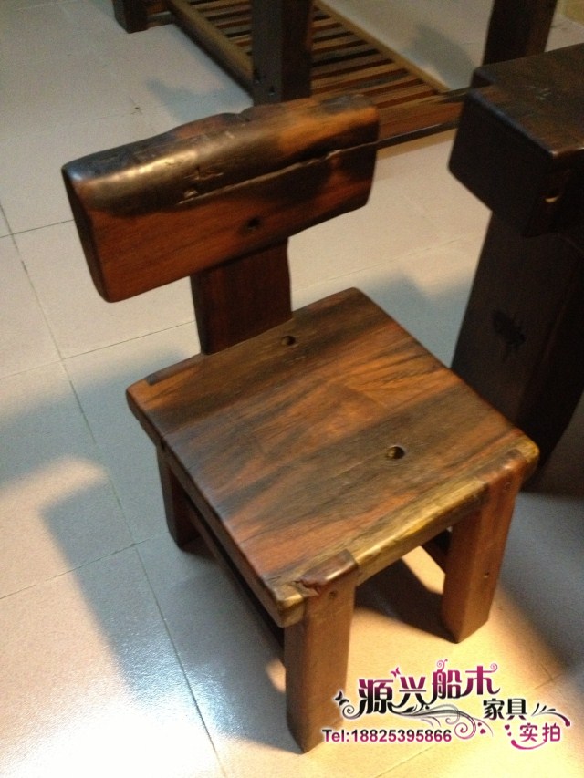 实木茶几 功夫茶桌椅组合 家用户外庭院阳台小茶台 老船木茶桌 - 图0