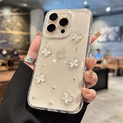 适用苹果16promax手机壳新款iphone16立体蝴蝶16pro高级感plus全包15防摔pm透明14硅胶13小众12女款11超火ins - 图3