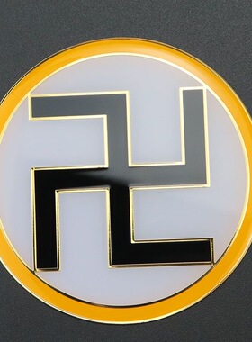 潘氏宅居8.1公分万字符太极八卦能量贴房屋补角缺角摆件1.0烤漆