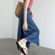 Summer new one-piece cool nine-point denim culottes