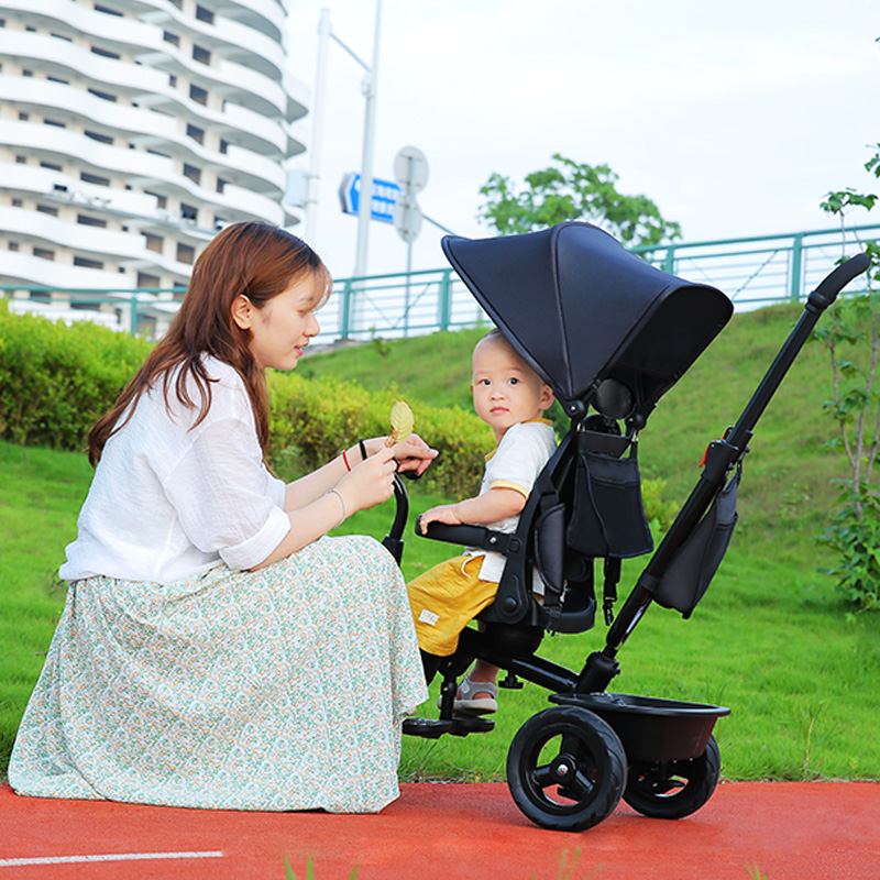 永久1-3-6岁2幼儿遛娃小孩三轮车 永久母婴三轮车