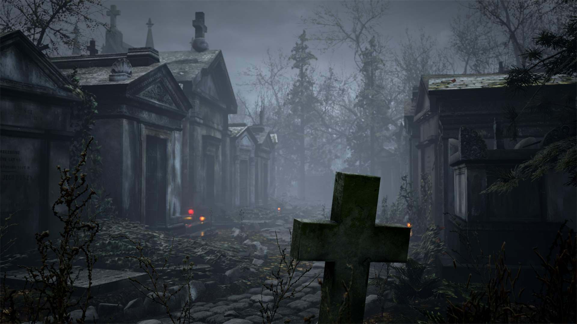 黑暗 阴森 恐怖 墓地 场景 环境 虚幻4 ue4 cemetery full pack