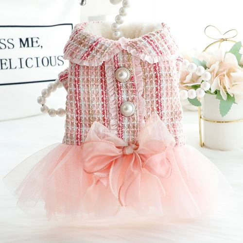 Демисезонный флисовый наряд маленькой принцессы, кружевная юбка, осенний сезон, в стиле Шанель